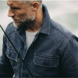 Taylor stitch The Shop Shirt Navy Chipped